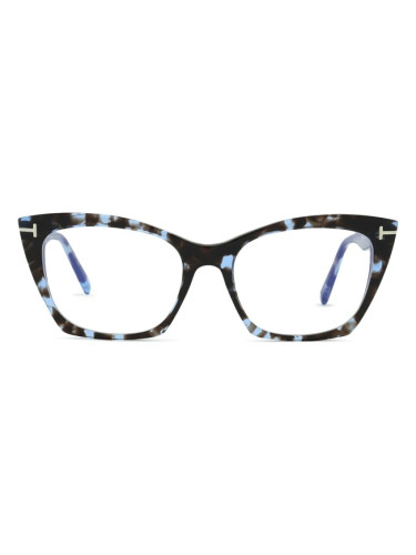 Tom Ford FT5709-B 56A 54 - диоптрични очила, cat eye, дамски, кафяви