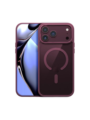 Кейс Color Clear Mag за iPhone 17 Pro Max / 18 Pro Max, бордо