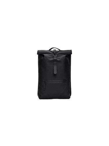 Rains Rolltop Rucksack Black Unisex - Раници и чанти Rains - Черен - 13320-01-One-size - Size: One size