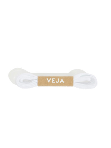 Veja Laces Canvas White Unisex - Връзки за обувки Veja - Бял - LA01WHI01D-135cm - Size: 135cm