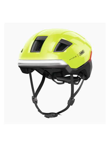 Велосипедна каска с мигачи ABUS Hyp-E signal yellow