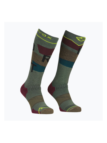 Мъжки скиорски чорапи ORTOVOX Freeride Long Socks Cozy wild herbs