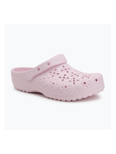 Crocs Classic Floral Cutout Clog розово мляко