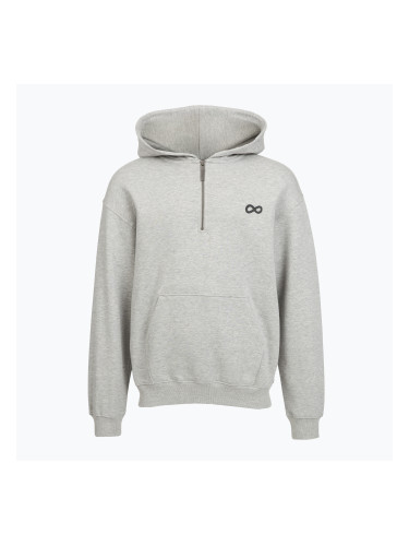 Мъжки суитшърт PROSTO Hoodie Half Zip Big Log Infinity grey/melange