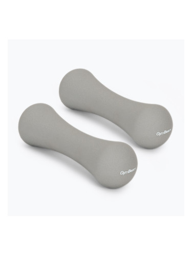 Дъмбели GymBeam Neoprene Dumbbells 2 x 1 kg light grey