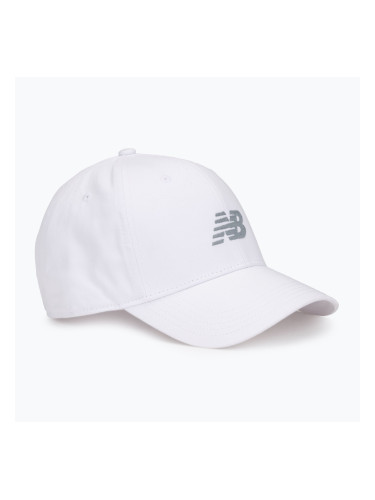 New Balance 6 панел структуриран Snapback шапка бяло