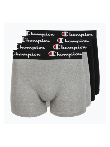 Мъжки боксерки Champion Trunk Knit oxford grey melange/oxford grey melange/black
