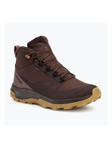 Дамски туристически обувки Salomon Outsnap CSWP black coffee/pepercorn/gum