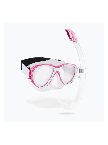Комплект за гмуркане Cressi Samoa + Mexico clear/pink