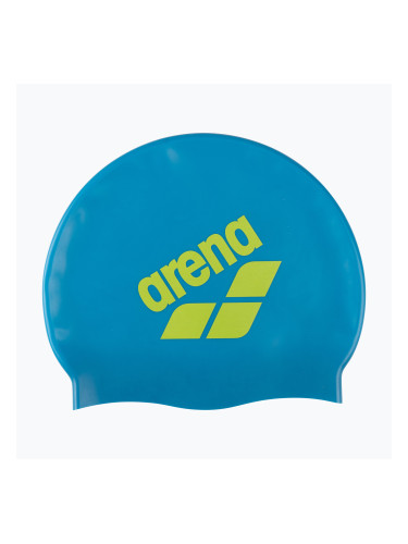 Плувна шапка  arena Big Logo blue cosmo/artic lime