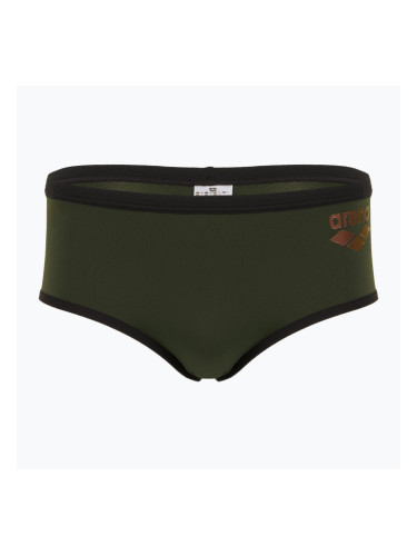 Мъжки боксерки за плуване arena One Low Waist Short Big Logo dark sage/black