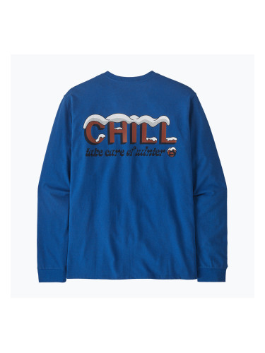 Мъжка блуза с дълъг ръкав Patagonia Chill Responsibili endless blue