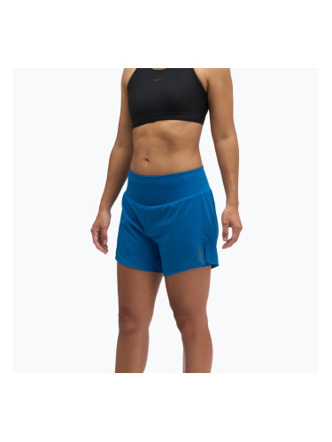 Дамски шорти за бягане HOKA Glide Short 5" 2in1 night glow blue