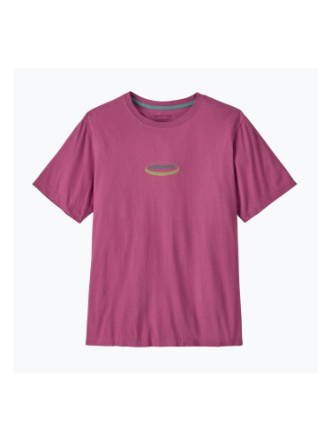 Мъжка тениска Patagonia '95 Oval Logo faded magenta