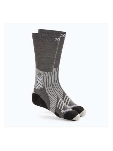 Чорапи X-Socks Run Expert Silk Merino Crew seal grey/light sand