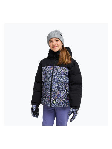 Детско сноуборд яке ROXY Snowyhill Printed Puffy true black wildin out rg