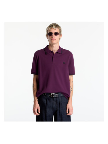 Тениска FRED PERRY Twin Tipped Fred Perry Shirt Plum/Black S