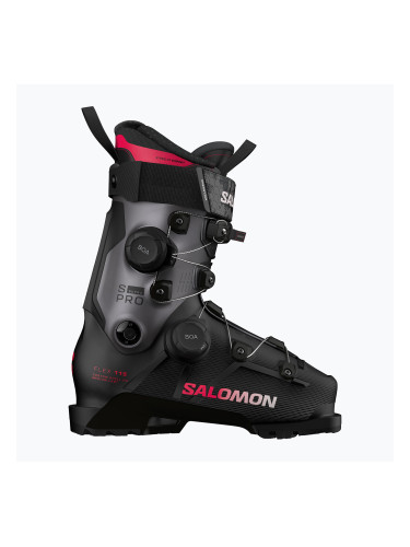 Дамски ски обувки Salomon S/PRO Supra Dual Boa 115 W black/beluga met/raspberry