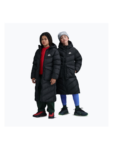 Детско подплатено палто Nike Sportswear All Day Play black/white