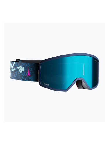 Детска скиорска маска Atomic Four Jr Flash graphic/ocean/blue flash