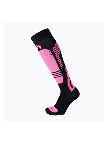 Детски скиорски чорапи Mico Light Weightsuperthermo Merino Ski nero/fucsia fluo
