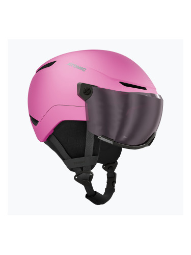 Детска скиорска каска Atomic Revent Visor Jr pink/silver flash