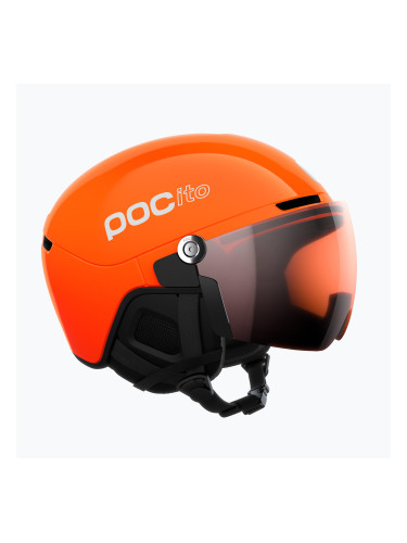 Детска скиорска каска POC POCito Obex Visor S2 Jr fluo orange/clarity pocito/partly sunny/lt orange