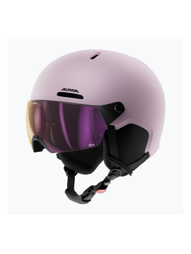 Детска скиорска каска Alpina Zupo 2 Visor Q-Lite rose matt