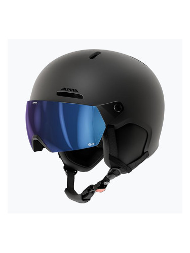 Скиорска каска Alpina Arber 2 Visor Q-Lite black matte