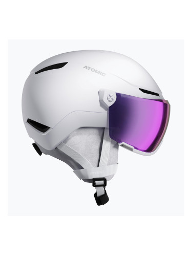 Скиорска каска Atomic Revent Visor Stereo white heather/purple stereo