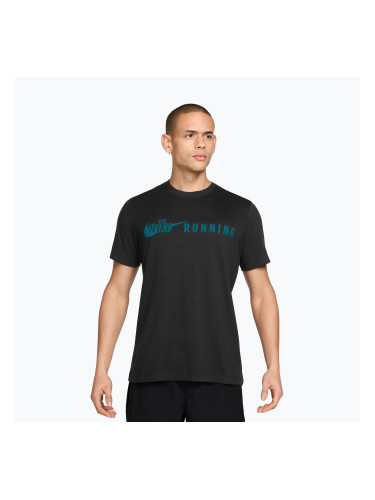 Мъжка тениска за бягане Nike Dri-Fit Running T-Shirt black/bright spruce