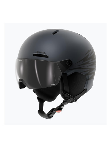 Детска скиорска каска Alpina Zupo 2 Visor Q-Lite midnight grey