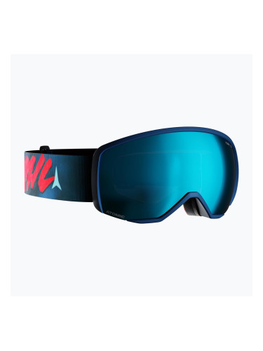 Детска скиорска маска Atomic Revent S Flash Jr graphic/ocean/blue flash