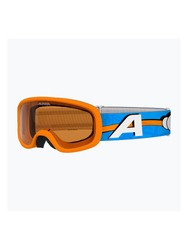 Детска скиорска маска Alpina Piney 2.0 orange/blue matt