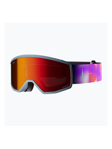 Детска скиорска маска Atomic Four Jr Flash graphic/glacier/purple/orange/red flash