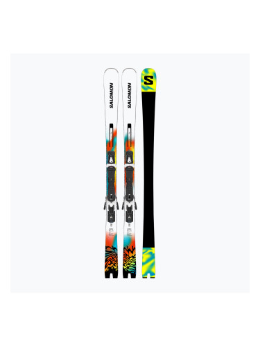 Ски за спускане Salomon E Addikt Pro 76 + автомати MI12 GW white/turquoise/orange