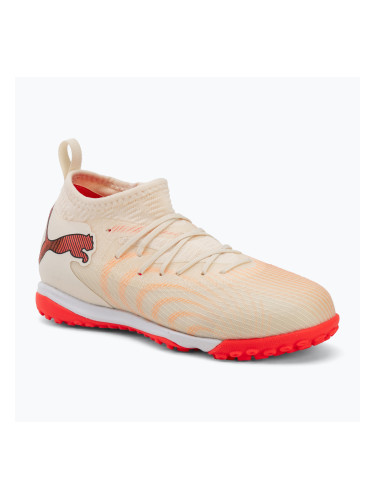 Детски футболни обувки PUMA Future 9 Match TT+ Mid Jr sugared almond/puma white/ultra red/puma black