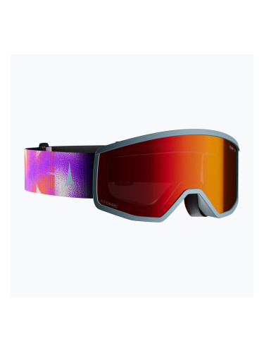 Детска скиорска маска Atomic Four Jr Flash graphic/purple/orange/red flash