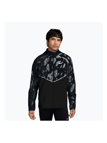 Мъжко яке за бягане Nike Miler Repel UV Printed black/black