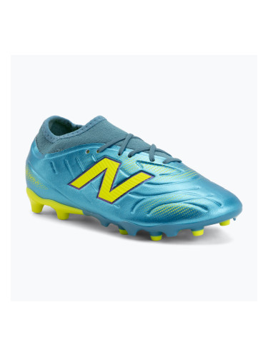 Детски футболни обувки New Balance Tekela Team V5 FG metallic blue/alkaline green