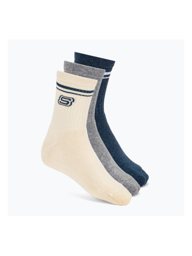 Чорапи SKECHERS Full Terry Low Crew white/blue