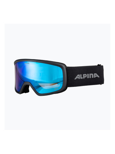 Скиорскa маска Alpina Narkoja 2 Q-Lite black matt/blue s2