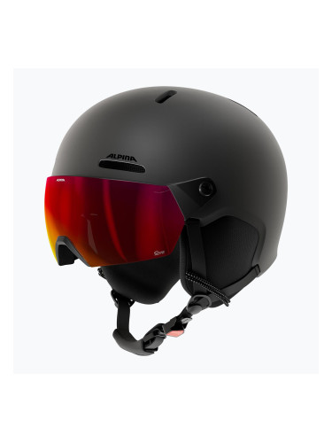 Детска скиорска каска Alpina Zupo 2 Visor Q-Lite black matte