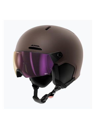 Скиорска каска Alpina Arber 2 Visor Q-Lite ox brown matt