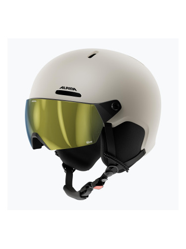 Детска скиорска каска Alpina Zupo 2 Visor Q-Lite sand matt