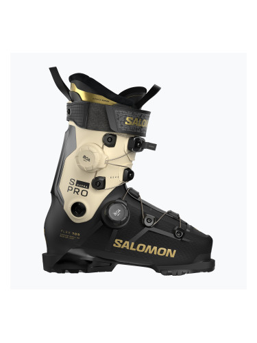 Дамски ски обувки Salomon S/PRO Supra Dual Boa 105 W black/ birch/gold met