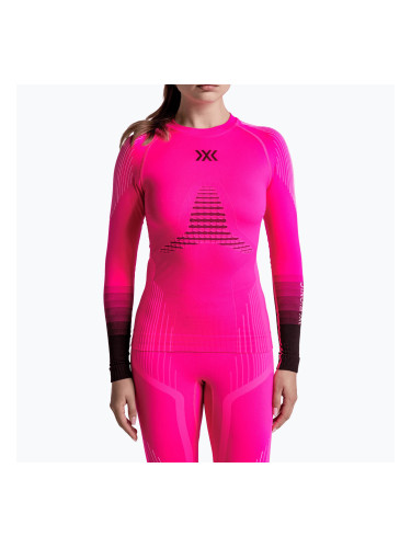 Дамски термоактивен суитшърт X-Bionic Invent Graphics LS fluo pink/x white