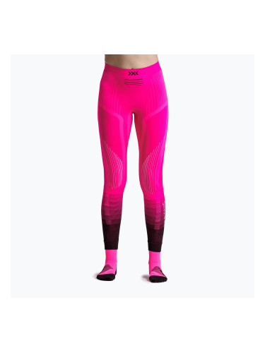Дамски термоактивни панталони X-Bionic Invent Graphics fluo pink/x white