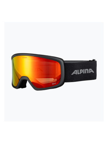 Скиорскa маска Alpina Narkoja 2 Q-Lite black matt/red s2