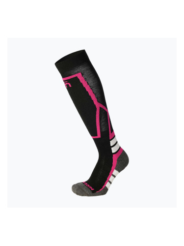 Детски скиорски чорапи Mico Medium Weight Warm Control Ski nero/fucsia